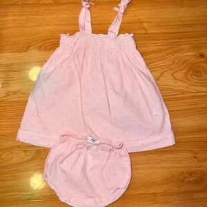 Jacadi Matching set of Pink top and diaper cover Size 18m